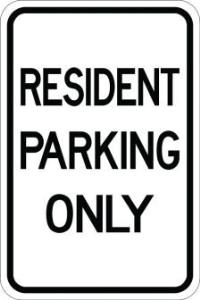 AR-136 - Resident Parking Only Sign