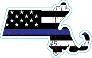 Massachusetts Thin Blue Line Decal