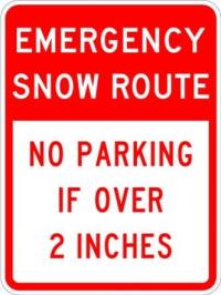 R7-203 - Emergency Snow Route Sign 