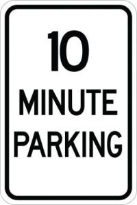 AR-129 - 10 Minute Parking Sign