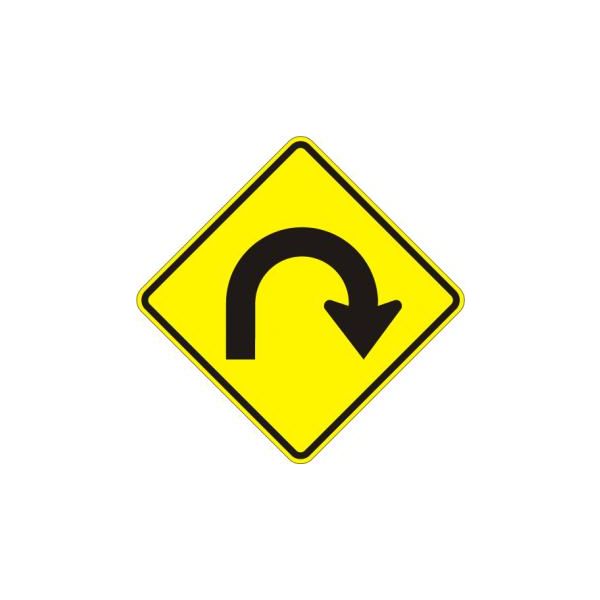 W1-11R - Hairpin Curve Sign