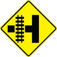 W10-3L - Highway-Rail Grade Crossing Sign