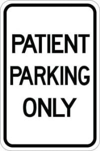  AR-147 - Patient Parking Only Sign