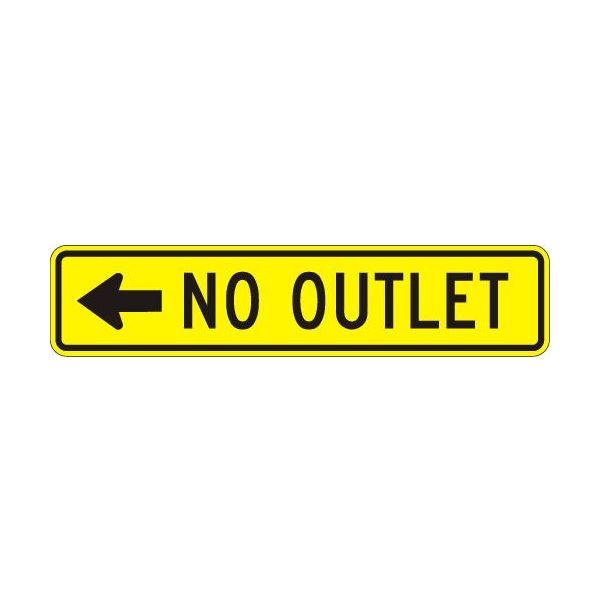 W14-2AL - No Outlet Left Sign