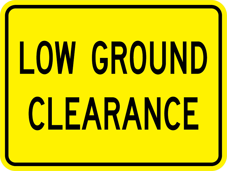 W10-5P - Low Ground Clearance Plaque