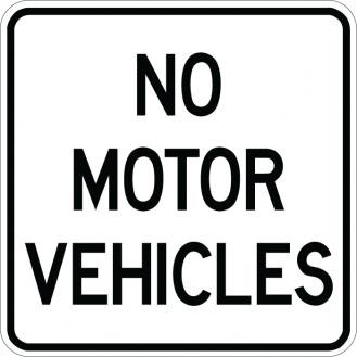AR-725 - No Motor Vehicles Sign