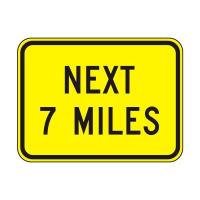 W7-3A - Next (distance) Miles Sign