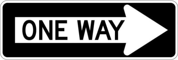 R6-1R - One Way Right Sign