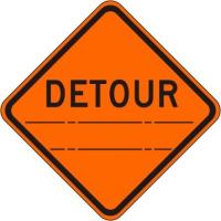 W20-2 - Detour (Distance) Sign