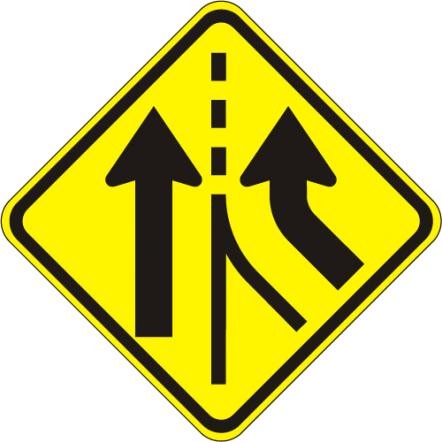 W4-3R- Added Lane Right Sign