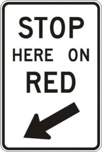 R10-6 Stop Here On Red Sign
