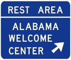 D5-10 Rest Area State Welcome Center Signs With Arrow