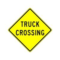 W8-6 Truck Crossing Sign 