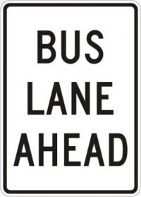 R3-10a - Bus Lane Ahead Sign