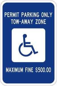 R7-8ga - Georgia Handicap Parking Sign