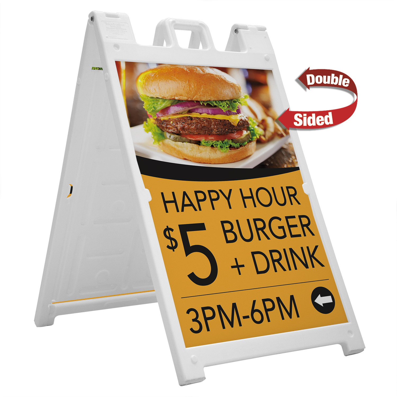 White Signicade Deluxe A Frame Sandwich Boards (36" x 24")