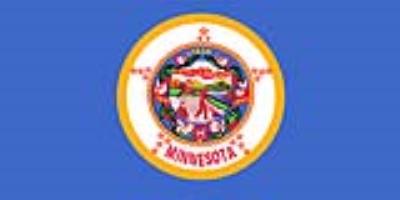 Sticker: State Flag - Minnesota (1.5in x 3in)