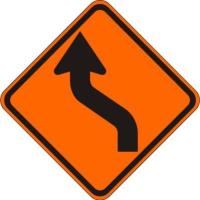 W1-4L-O - Reverse Curve Left Sign