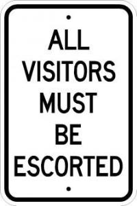 AR-247- All Visitors Escorted Signs