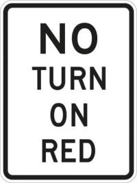 R10-11a- No Turn On Red Sign