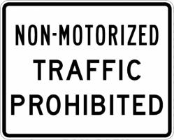 R5-7- Non-Motor Traffic Sign 
