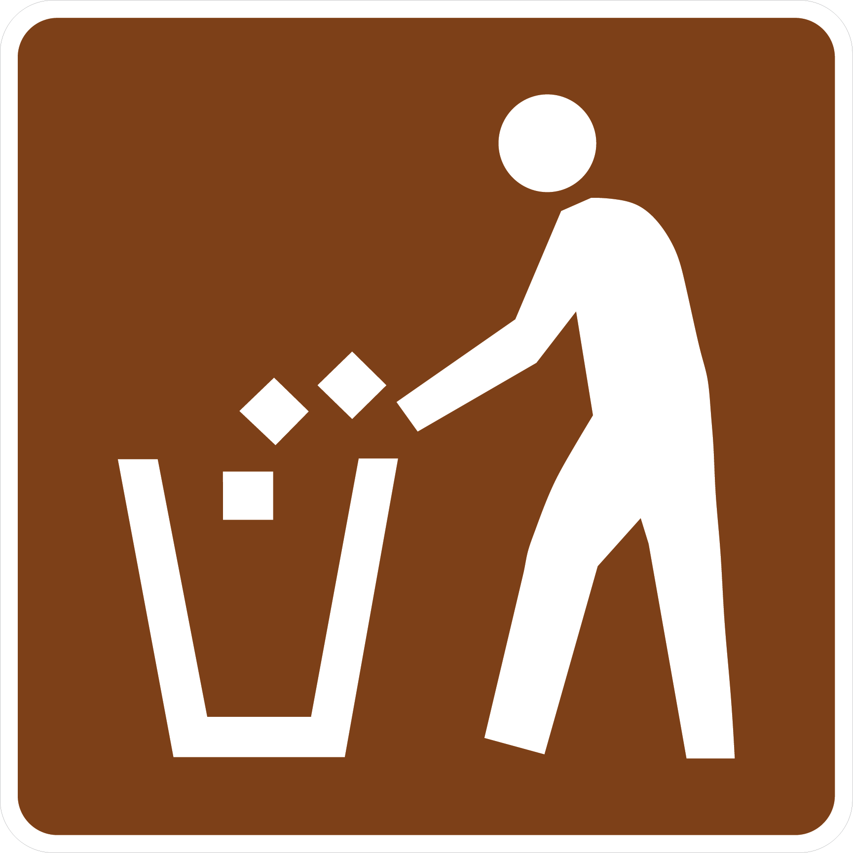 D9-4 - Litter Container Symbol Sign