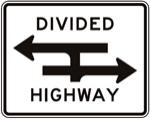 R6-3a - Divided Highway A Sign 