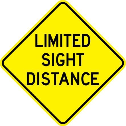 W14-4 - Limited Sight Distance Sign