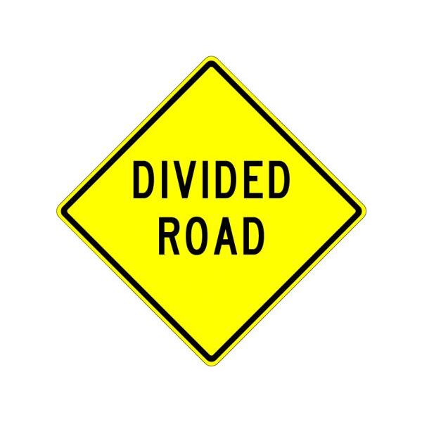 W6-1B Divided Road Sign