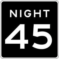 R2-3- Night Speed Limit Sign