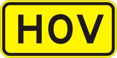 W16-11 - HOV Plaque Sign