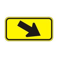 W16-7PR - Diagonal Downward Arrow Right Sign