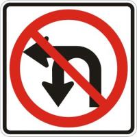 R3-18 - No U-Turn Or Left Turn Sign