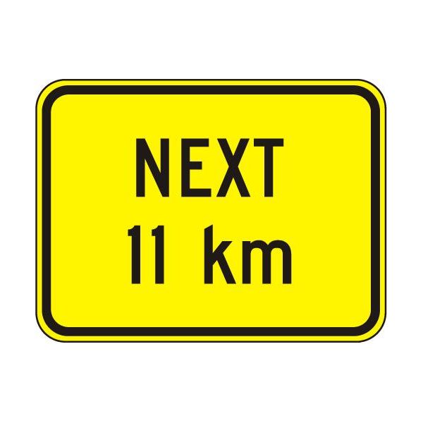 W7-3KM Next Distance KM Sign 