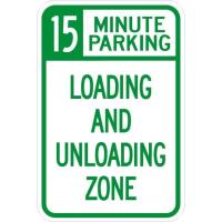 AR-170 - 15 Minute Parking Loading Zone Sign