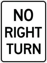 AR-704 - No Right Turn Sign