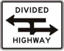 R6-3a - Divided Highway A Sign 