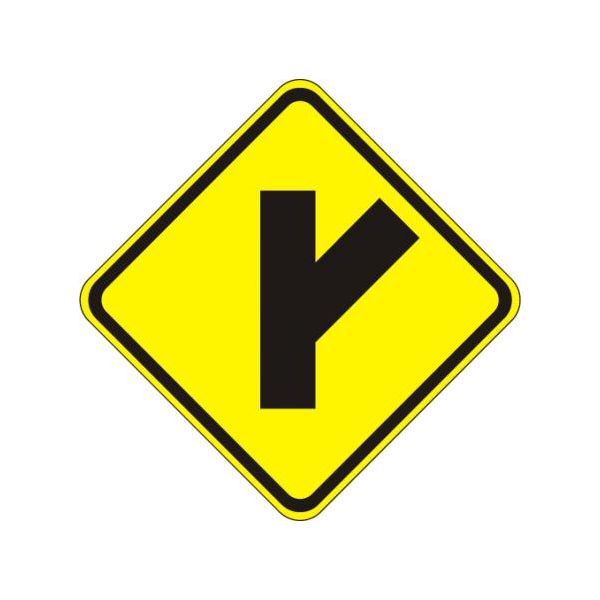 W2-3R Side Road (Diagonal) Right Sign