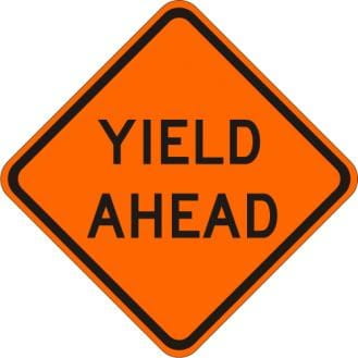 W3-2a-O- Yield Ahead Sign