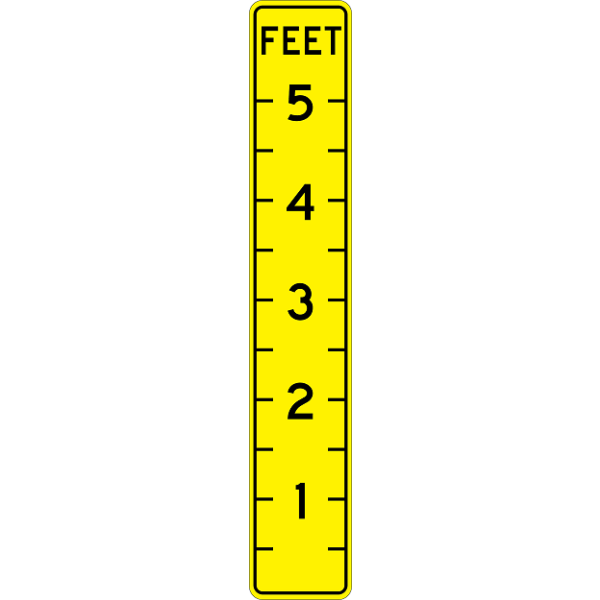 W8-19 - Flood Gauge Sign 