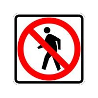 R9-3a - No Pedestrians Symbol Sign