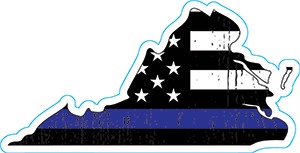 Virginia Thin Blue Line Decal