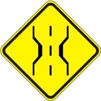 W5-2a - Road Narrows Symbol Sign