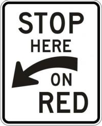R10-6a- Stop Here on Red Sign 