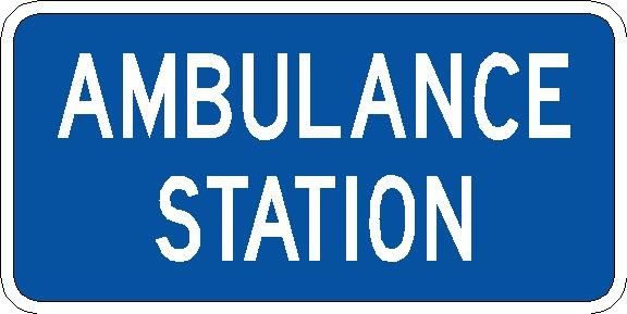 D9-13BP - Ambulance Station (Plaque) Sign