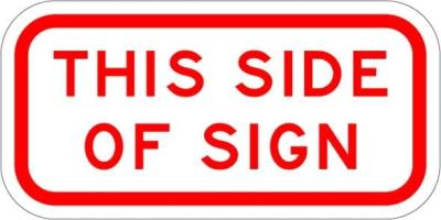 R7-202 - This Side of Sign