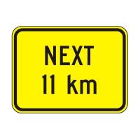 W7-3KM Next Distance KM Sign 