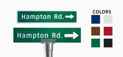 Extruded Street Sign with Direction Arrow