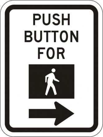 R10-4b - Push Button For Walk Signal Sign