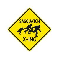 W10 - Sasquatch Crossing Sign